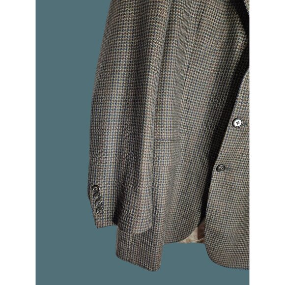 Lauren Ralph Lauren Mens LambsWool Blazer Jacket Houndstooth 42L Multi Color - Picture 8 of 12
